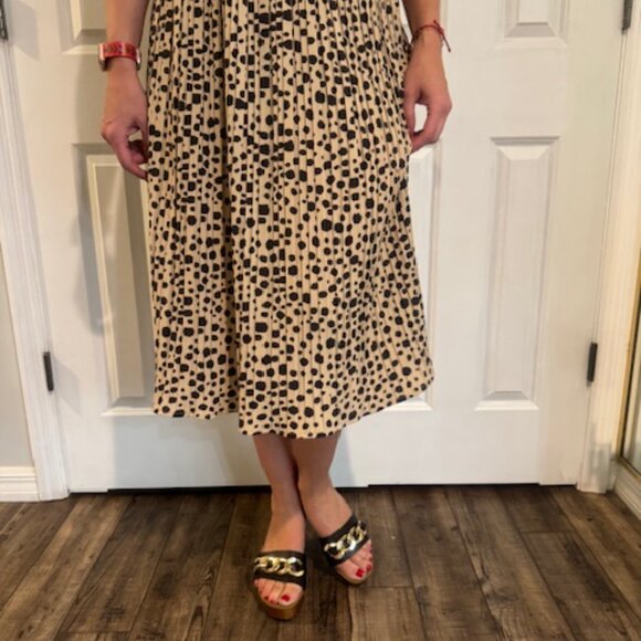 Vince Camuto Leeta Platform Sandal croc black and gold chain size 9 - Picture 7 of 9